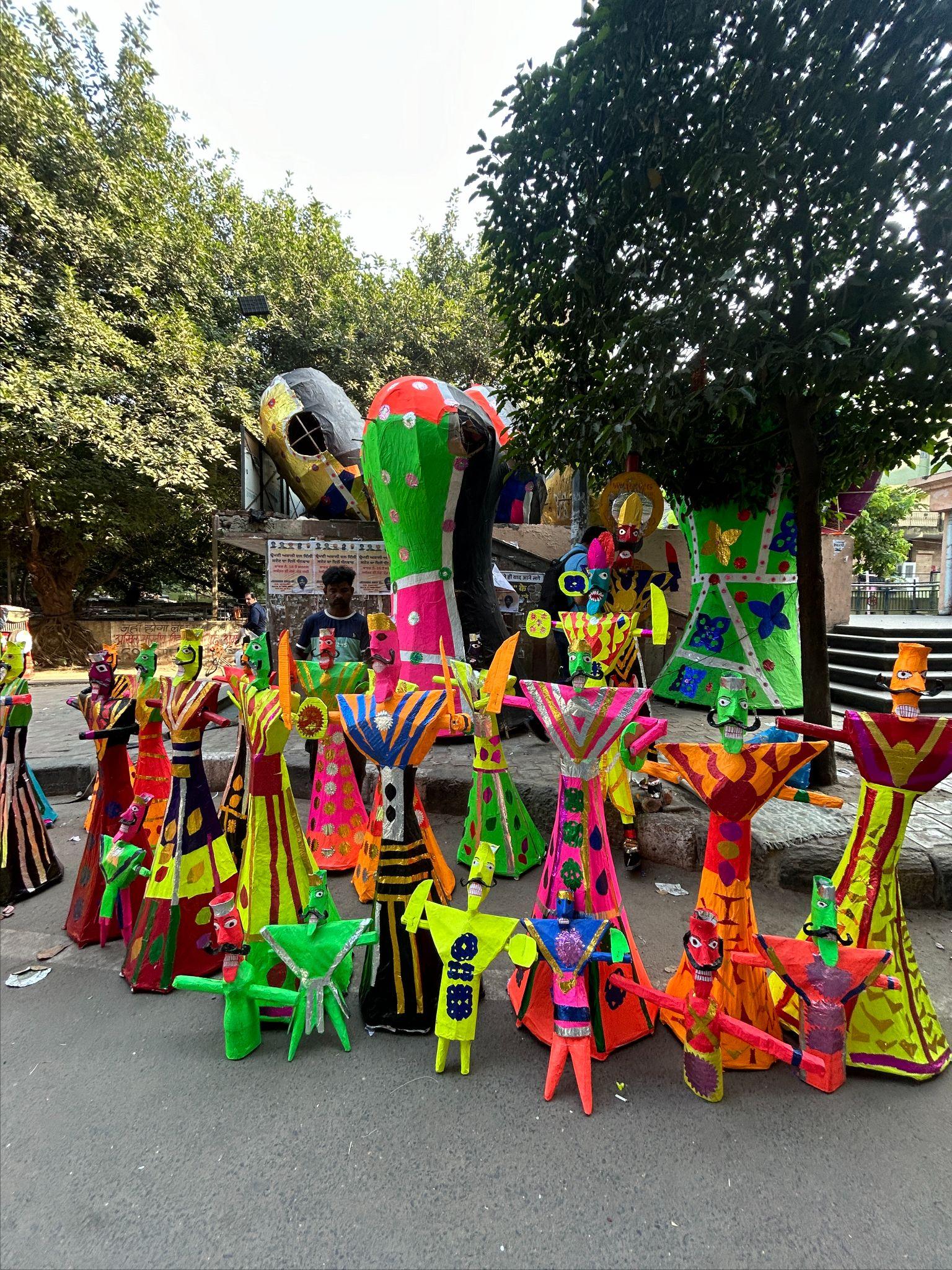 ダシェラ祭りの準備の様子